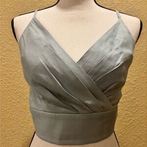 NWT Fashion Nova “Where’s My Drink” Sage Green Camisole Top